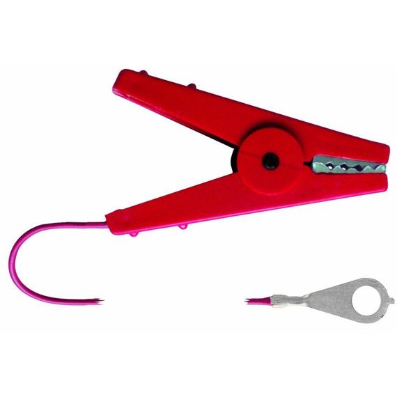 Propojovací kabel s krokospojkou červený