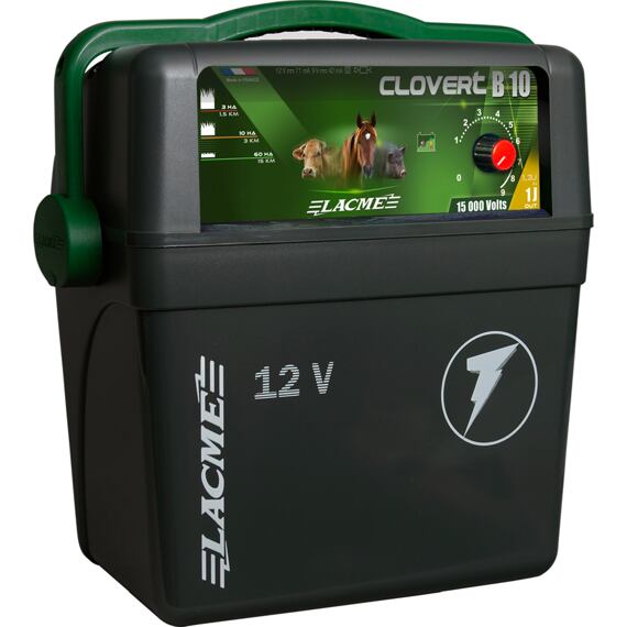 Ohradníkový akumulátorový zdroj CLOVERT B10, 1J 12V (9V)