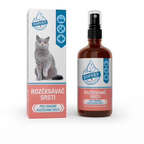 Topvet for Pets rozčesávač srsti pro kočky, 100 ml