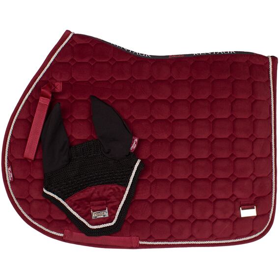 Podsedlová dečka KENTAUR  Samet s náušníky, všestranná, bordo
