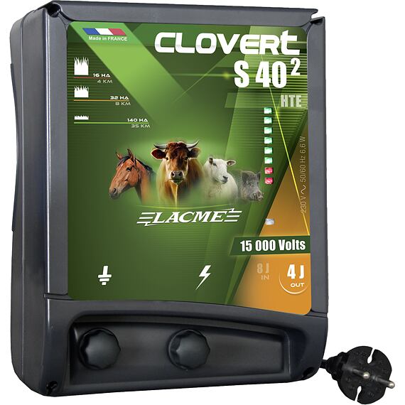 Ohradníkový síťový zdroj CLOVERT S40 HTE, 4 J 230 V