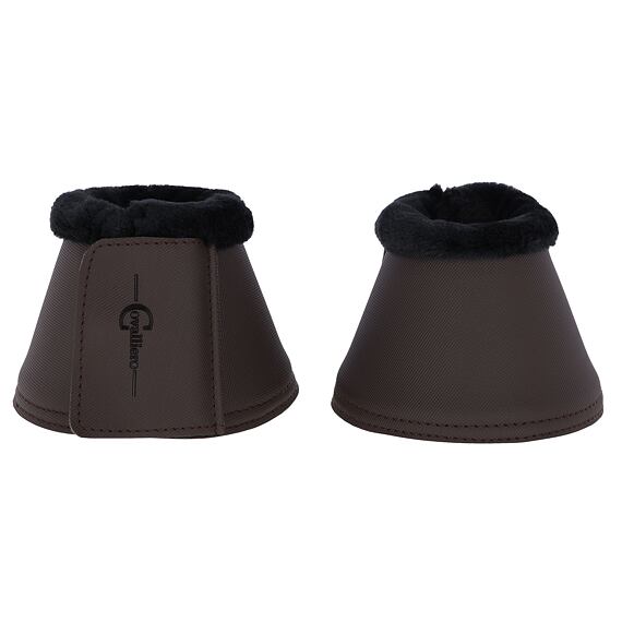 Zvony na kopyta s kožíškem Covalliero A/W 2024, hnědá