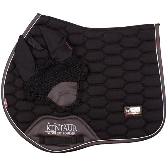 Podsedlová dečka + čabraka na uši KENTAUR JQ, černá, vel. Full