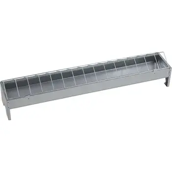 Krmítko kovové pro drůbež 13 cm x 75 cm