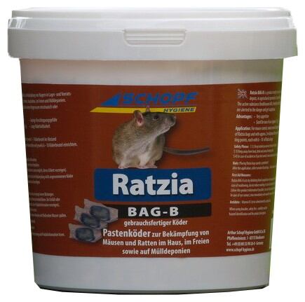 Ratzia BAG-B kártevőirtó csalétek paszta formájában, 3 kg