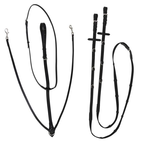 Otěže Covalliero Thiedemann, černá, vel. Pony