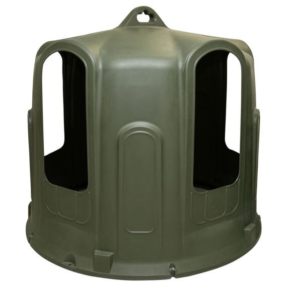 Krmný zvon na kulaté balíky, 5 krmných otvorů, pro dobytek a koně