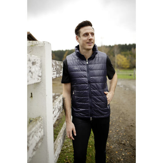 Pánská prošívaná vesta tmavě modrá