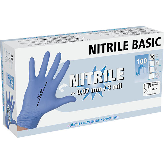 Jednorázové nitrilové rukavice Nitrile Basic