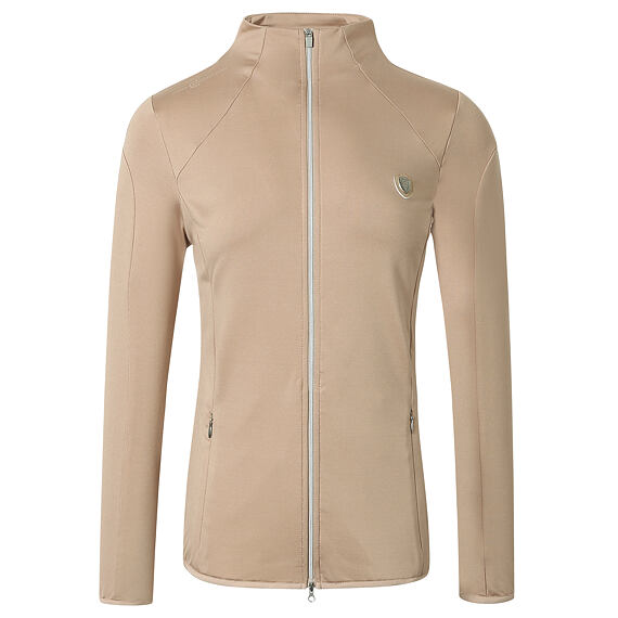 Funkční mikina se zipem Covalliero S/S 2022, béžová