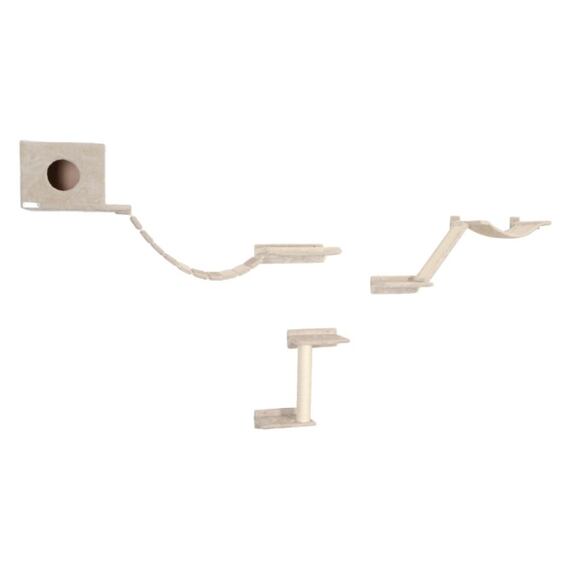 Falra szerelhető macska pihenő, 9 részes, bézs