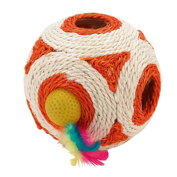 Sisalový míček na hraní pro kočky
