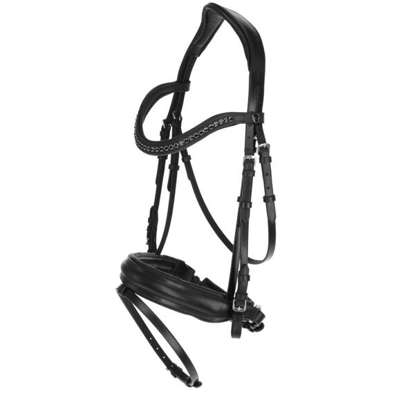 Covalliero svéd bőr kantár, fekete