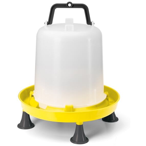 Műanyag ivótál füllel, 10 l-es, lábakkal, sárga