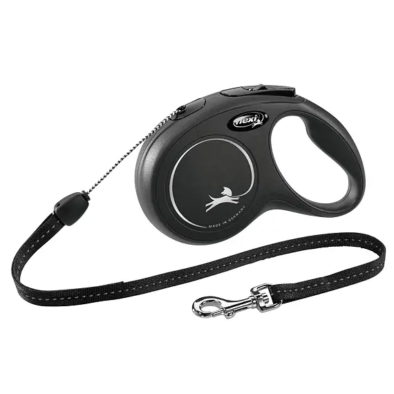 Flexi Classic Rope kutyapóráz, S méret, 8 m hosszú, max. 12 kg, fekete
