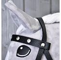 Kompletní uzdečka pro hobby horse LarDen z koženky, s kamínky, vel. M