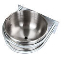Kovový nerezový žlab na vodu a krmivo 18l