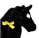 Plyšový koník EQUESTRO, černý
