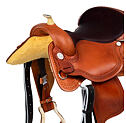 POOL'S Reiner nyersbőr western nyereg, 16"