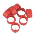 Kroužek zámkový na slepice 16mm, 20ks/bal - Červená