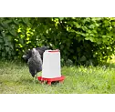 Műanyag ivótál lábakkal, 5,5 l, piros-fehér