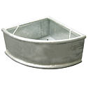 Rohový kovový pozinkovaný žlab na krmivo 35l