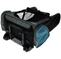 Cestovní taška na psy s kolečkami Vacation, 41 x 26 x 55/ 103 cm, šedo/modrá