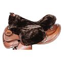 LproWest valódi bárányszőr western nyereghuzat, barna