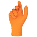 Eldobható nitril kesztyű X-Grip 240 mm, 50 db/csomag, narancssárga