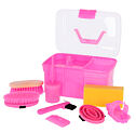 Box na čistící potřeby, 8-dílný, růžový