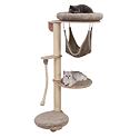 Odpočívadlo se škrabadlem pro kočky nástěnné 80x53x204, béžová