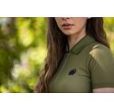 Dámské tričko se zipem Covalliero S/S 2024, olivová