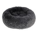 Plyšový pelíšek pro psy Fluffy, tmavě šedý
